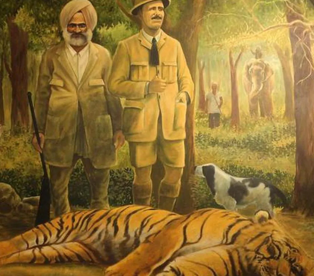 jim corbett with the champawat man-eater tigress